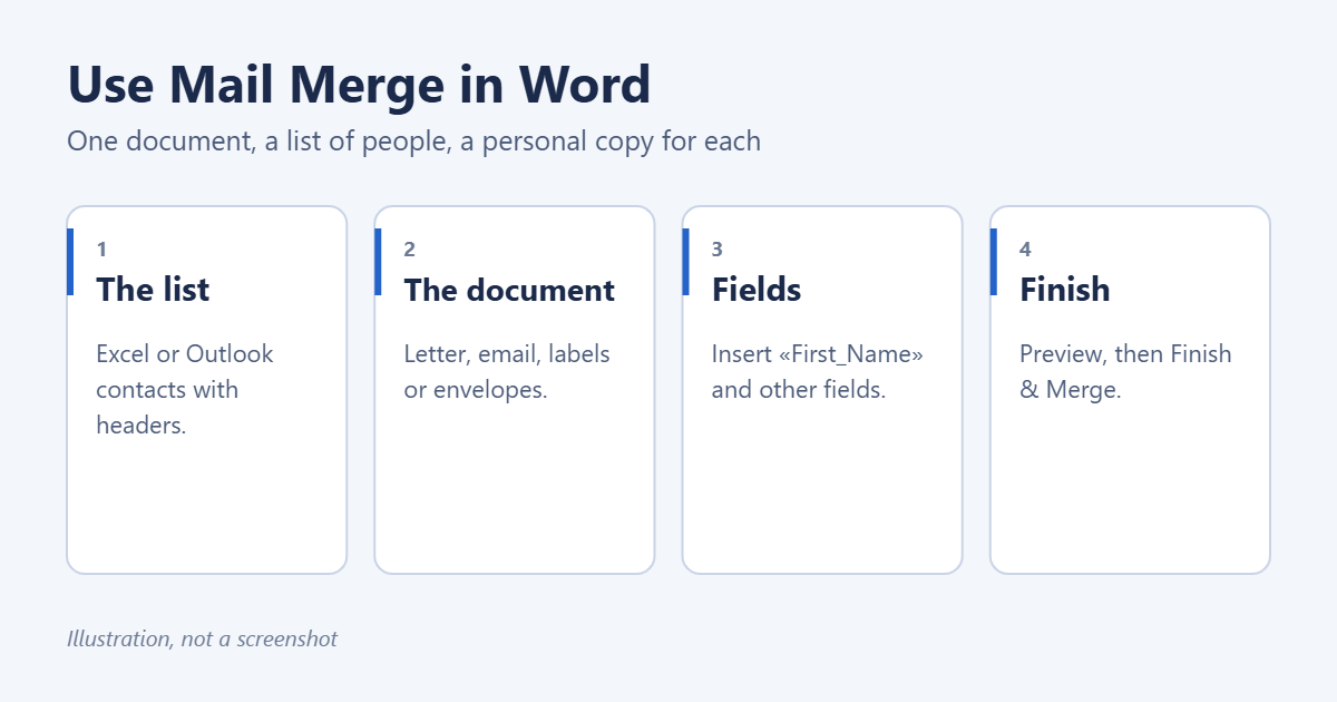 How to Use Mail Merge in Word 1 How Mail Merge works in Microsoft Word