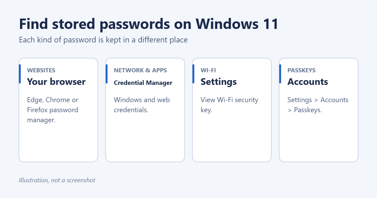 How to Find Stored Passwords on Windows 11 1 Where Windows 11 stores saved passwords
