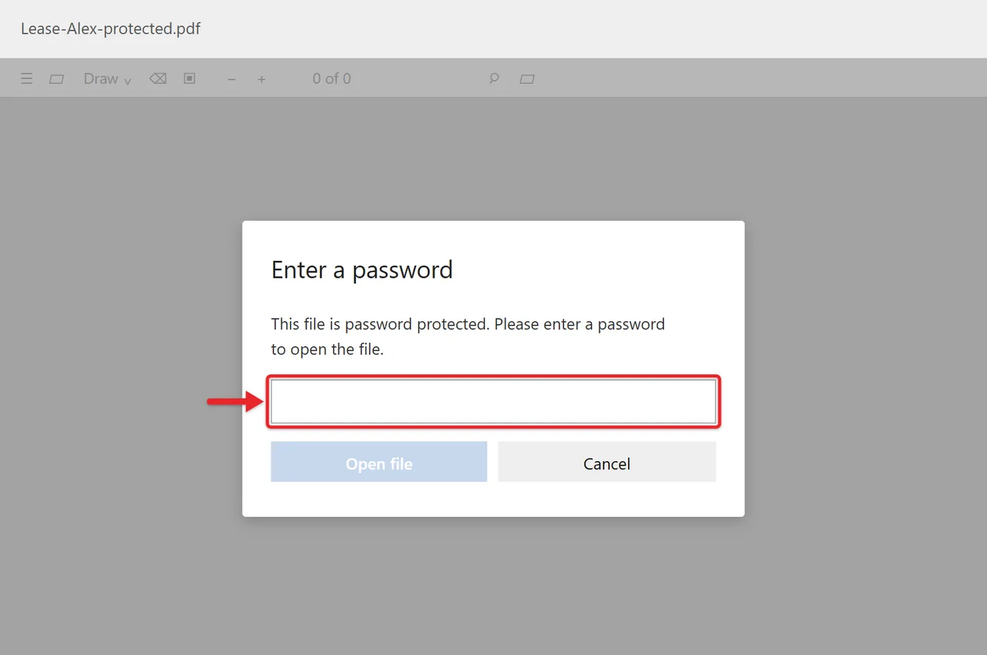 How to Password Protect a PDF File in Windows 10 (4 Ways) 4 Microsoft Edge asking for a password before opening a protected PDF