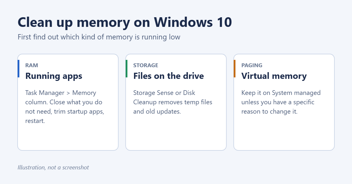 How to Clean Up Memory on Windows 10 1 RAM, storage and virtual memory on Windows 10